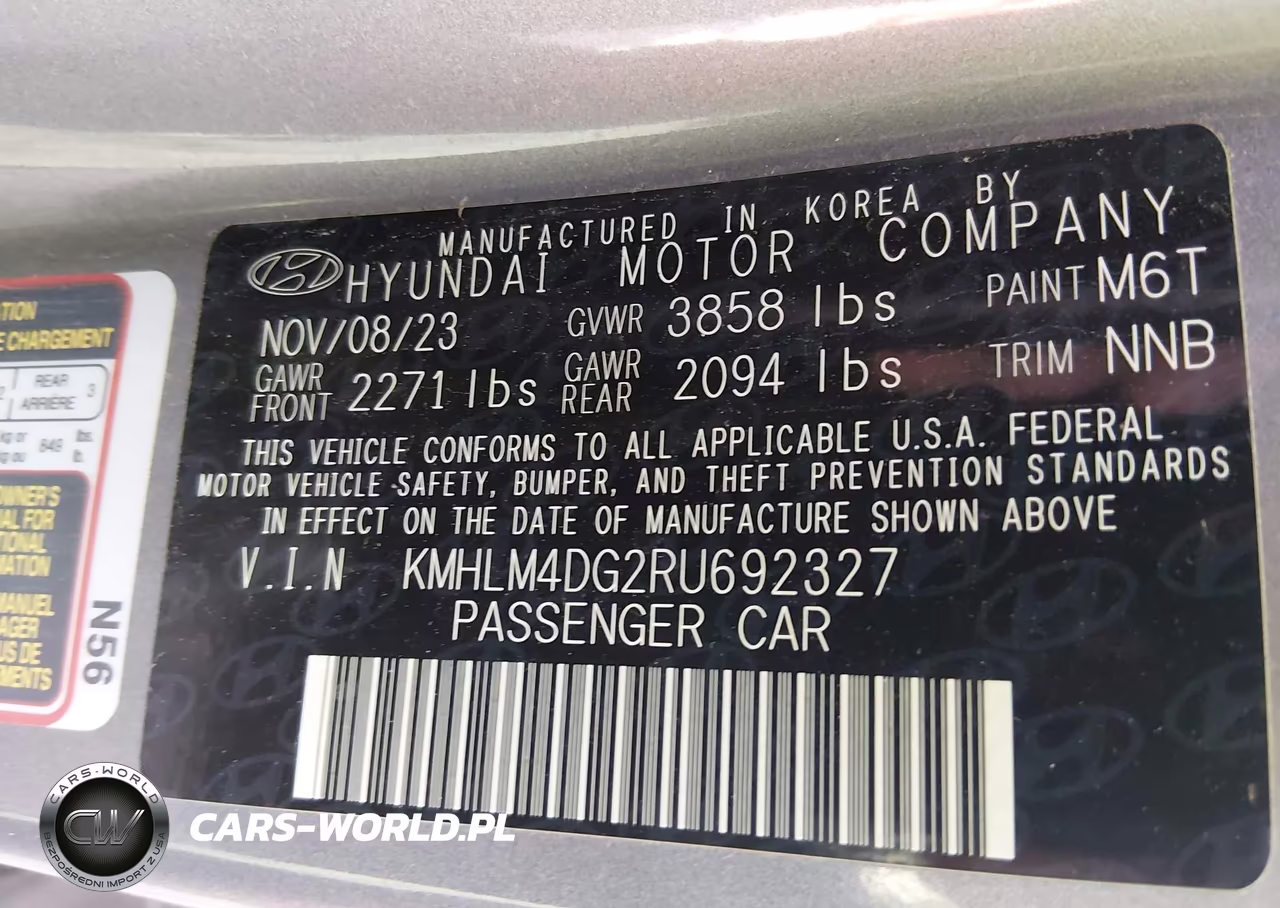 2024 Hyundai Elantra Sel VIN:KMHLM4DG2RU692327 - 9