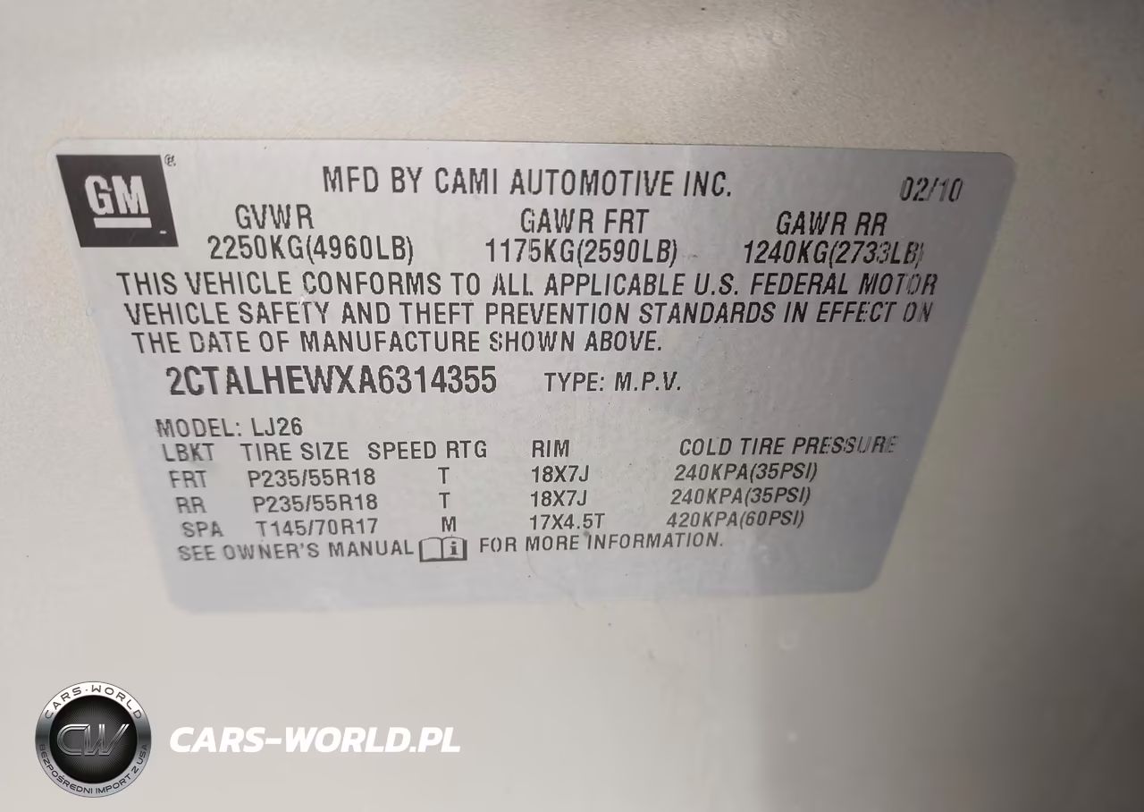 2010 GMC Terrain Slt-2 VIN:2CTALHEWXA6314355 - 9