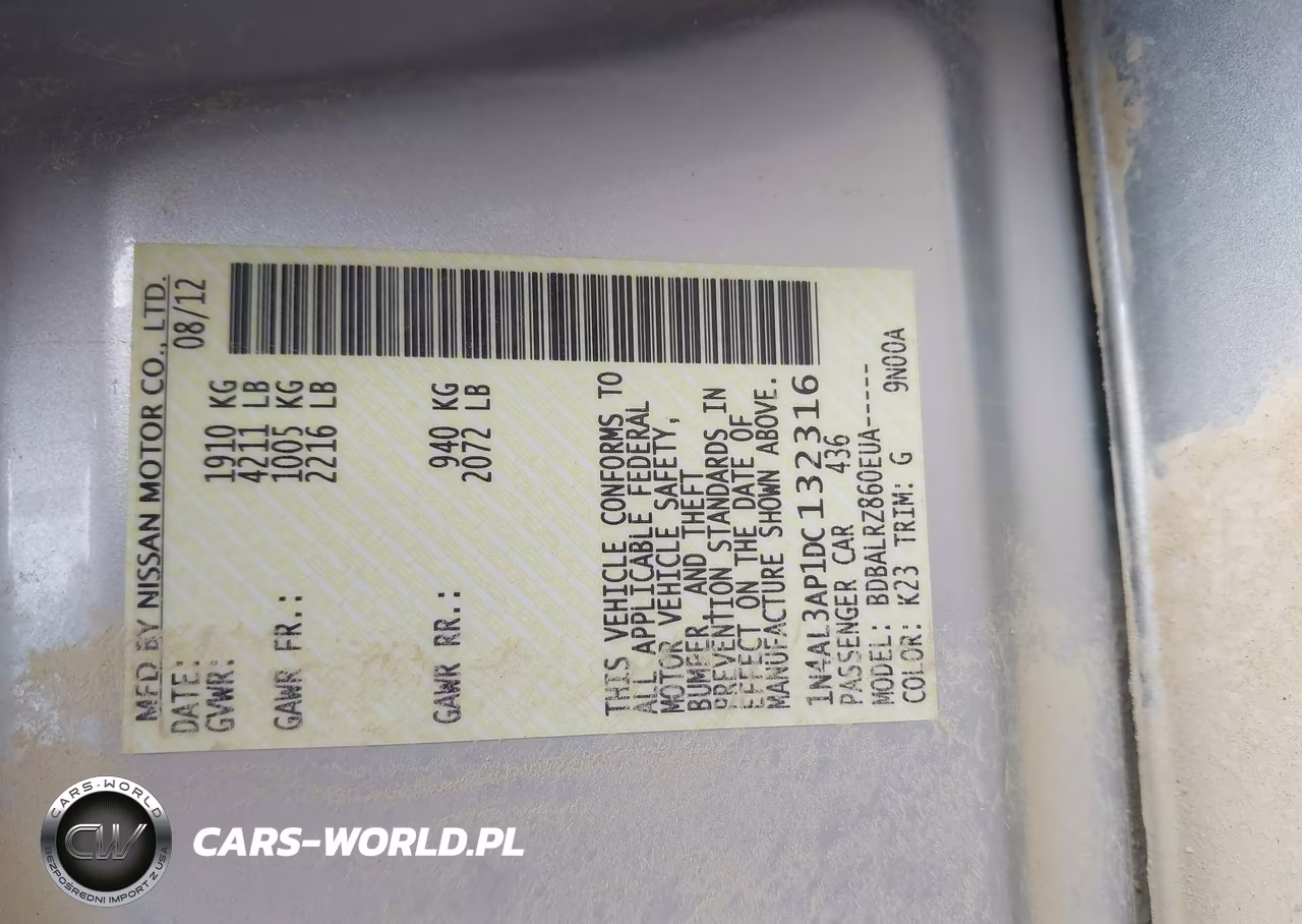 2013 Nissan Altima 2.5 S VIN:1N4AL3AP1DC132316 - 9