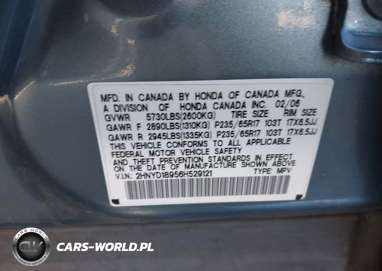 2006 Acura Mdx VIN:2HNYD18956H529121 - 9