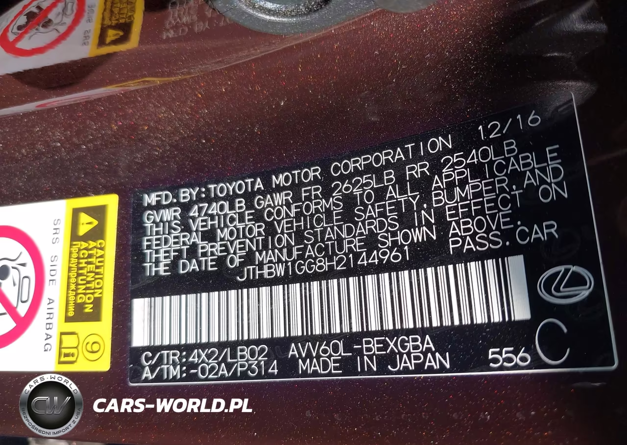 2017 Lexus Es 300H VIN:JTHBW1GG8H2144961 - 9