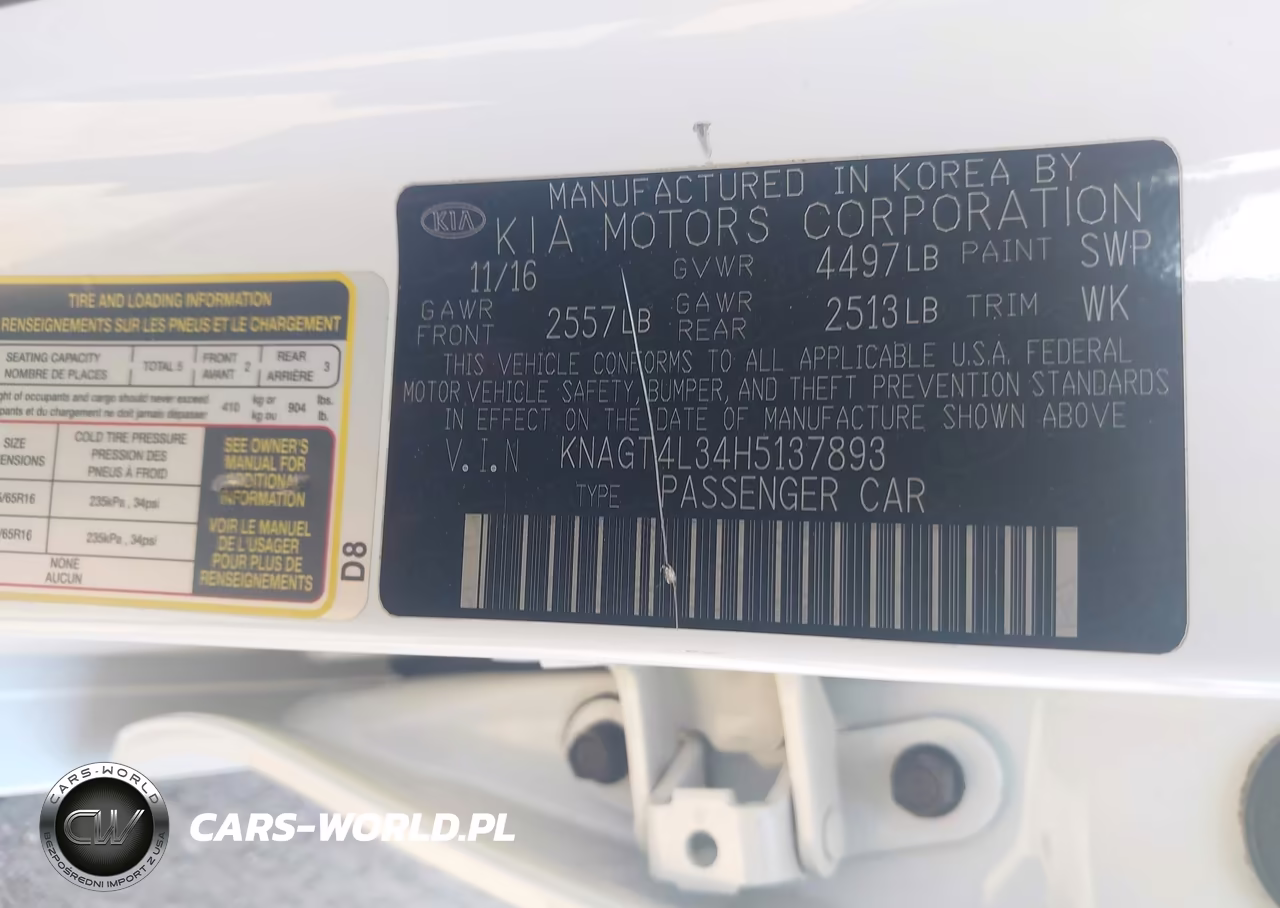 2017 Kia Optima Lx VIN:KNAGT4L34H5137893 - 9