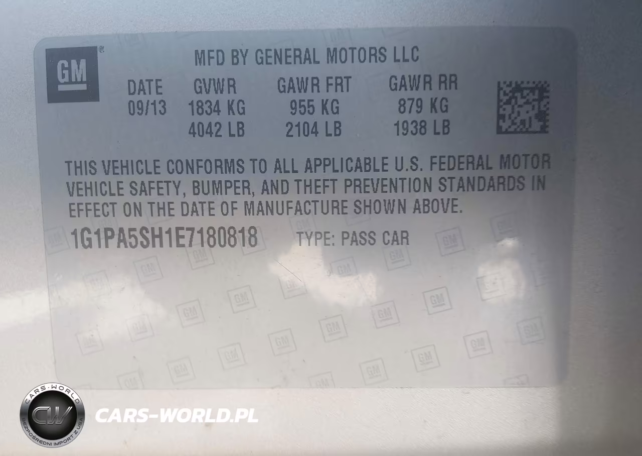 2014 Chevrolet Cruze Ls Auto VIN:1G1PA5SH1E7180818 - 9