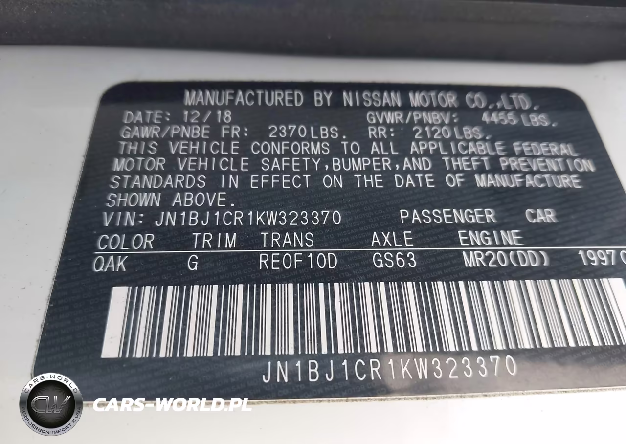 2019 Nissan Rogue Sport S VIN:JN1BJ1CR1KW323370 - 9