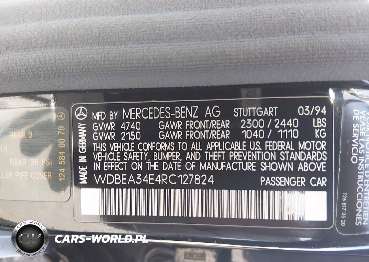 1994 Mercedes-Benz E 420 VIN:WDBEA34E4RC127824 - 9