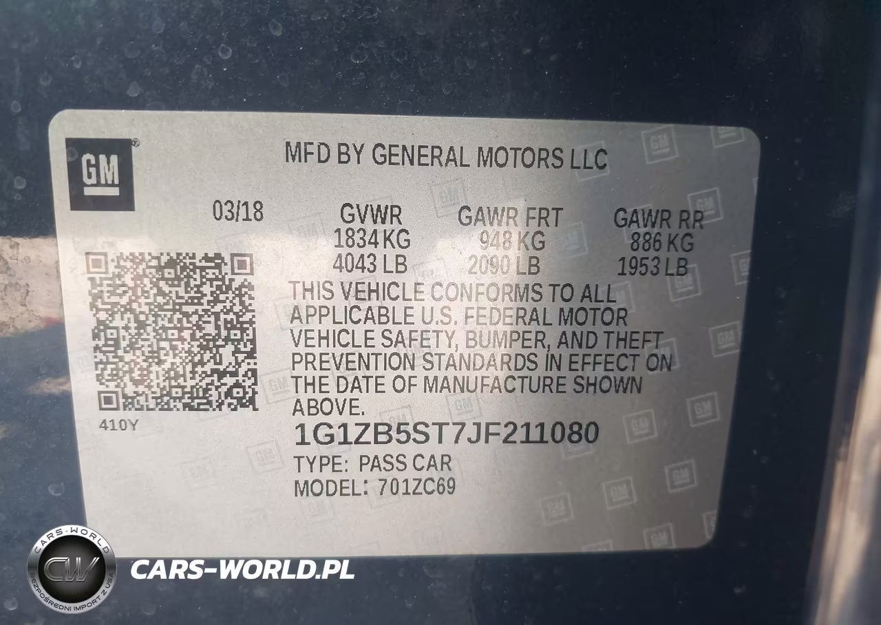 2018 Chevrolet Malibu 1Ls VIN:1G1ZB5ST7JF211080 - 9