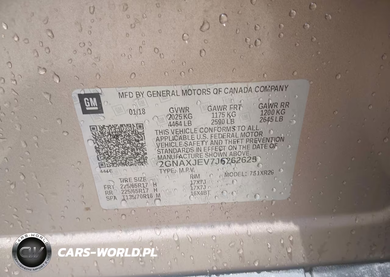 2018 Chevrolet Equinox Lt VIN:2GNAXJEV7J6262625 - 9