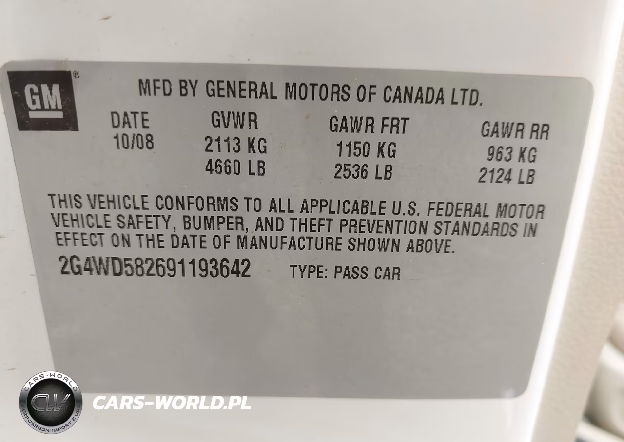 2009 Buick Lacrosse Cxl VIN:2G4WD582691193642 - 9