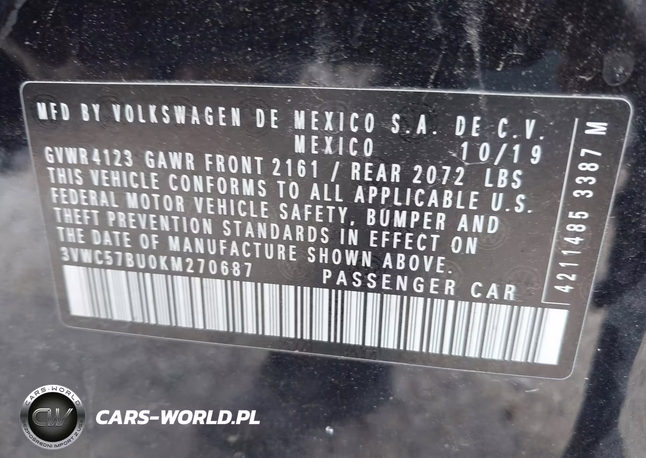 2019 Volkswagen Jetta 1.4T R-Line-1.4T S-1.4T Se VIN:3VWC57BU0KM270687 - 9