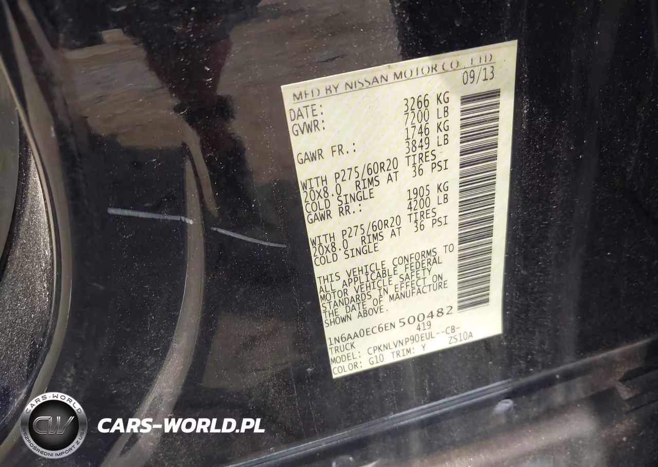 2014 Nissan Titan Sl VIN:1N6AA0EC6EN500482 - 9