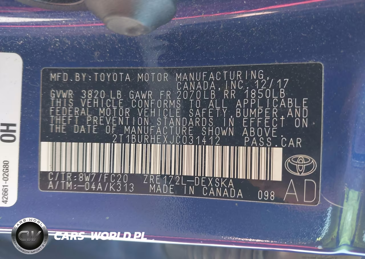 2018 Toyota Corolla Se VIN:2T1BURHEXJC031412 - 9
