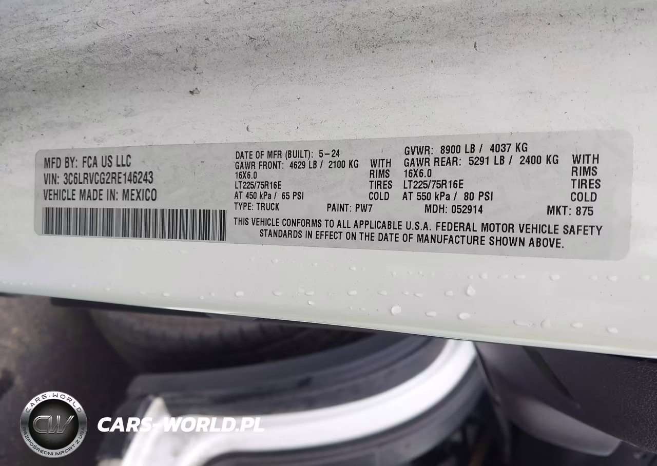 2024 Ram Promaster 2500 Tradesman High Roof 136 Wb W-Pass Seat VIN:3C6LRVCG2RE146243 - 9