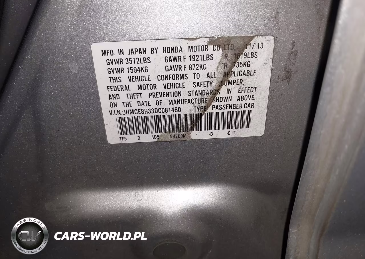 2013 Honda Fit VIN:JHMGE8H33DC081480 - 9