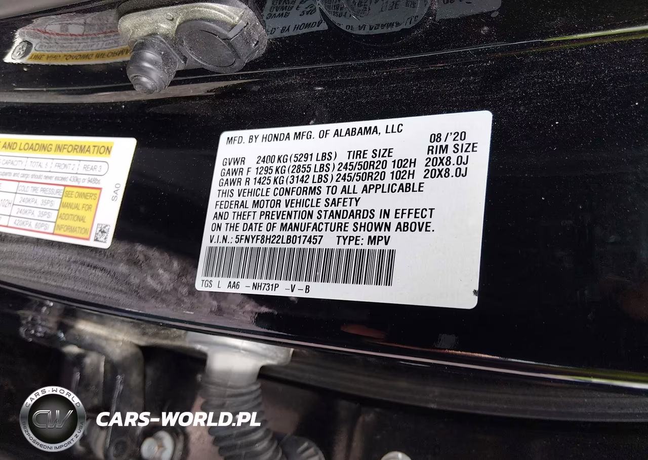 2020 Honda Passport Awd Sport VIN:5FNYF8H22LB017457 - 9