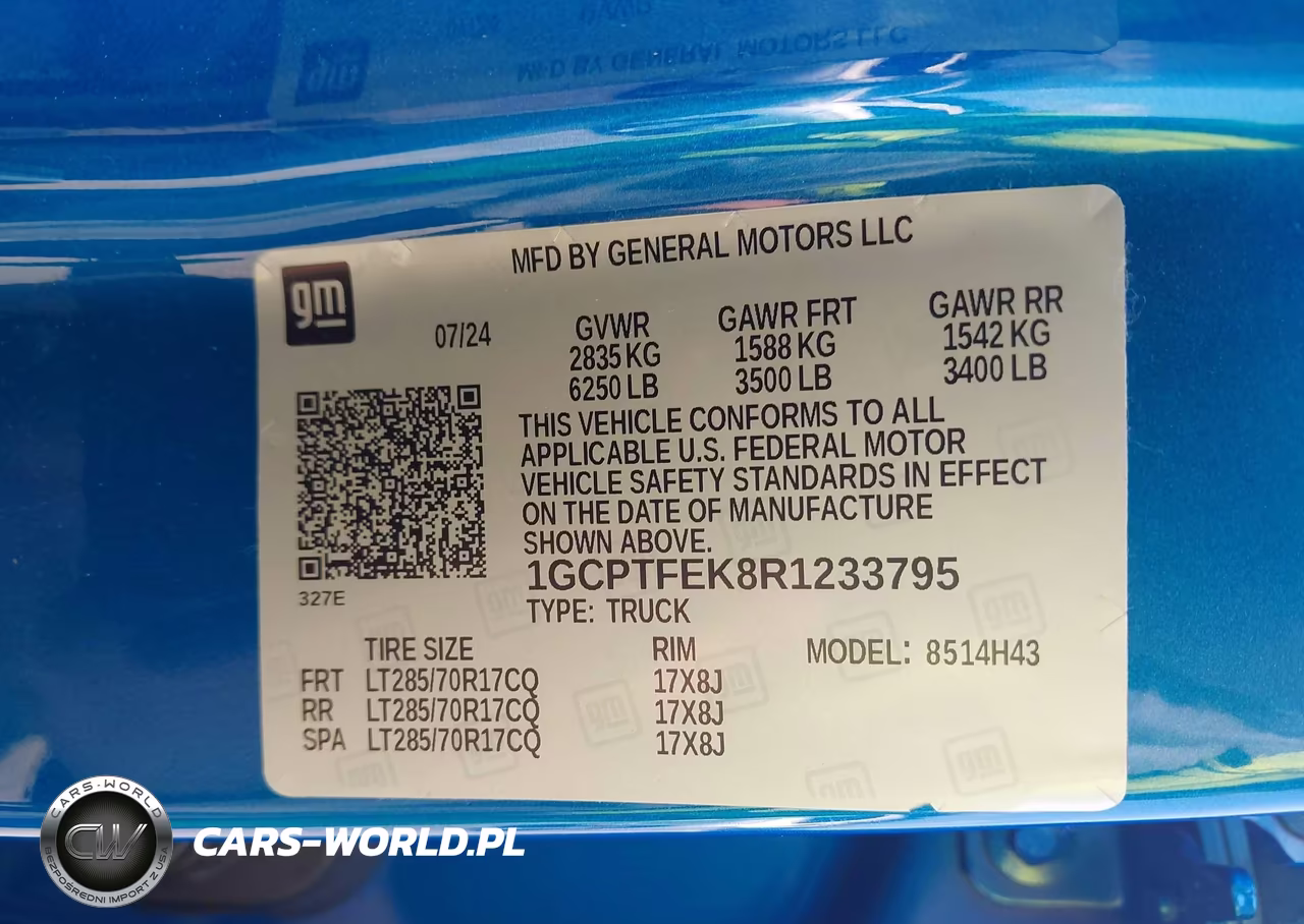 2024 Chevrolet Colorado 4Wd Zr2 VIN:1GCPTFEK8R1233795 - 9