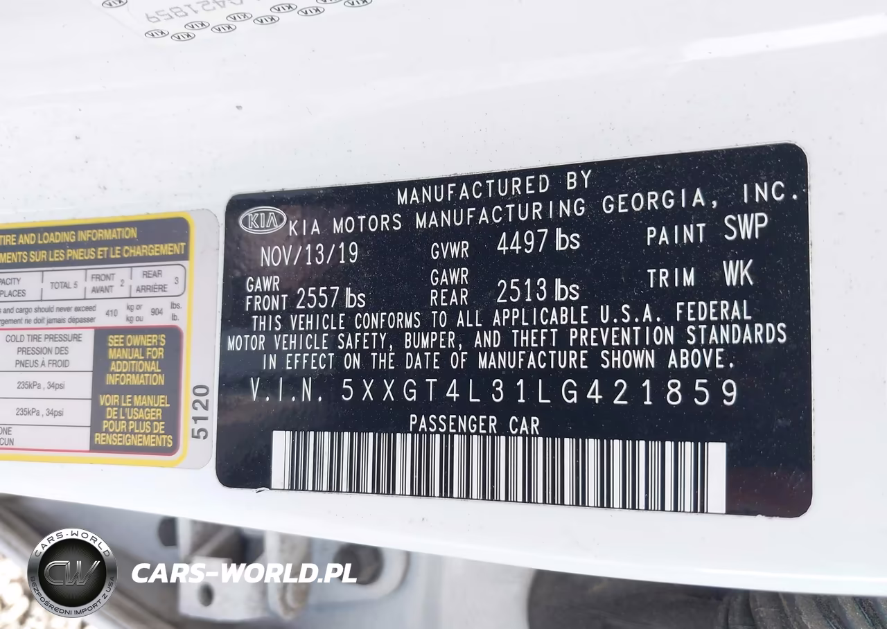 2020 Kia Optima Lx VIN:5XXGT4L31LG421859 - 9