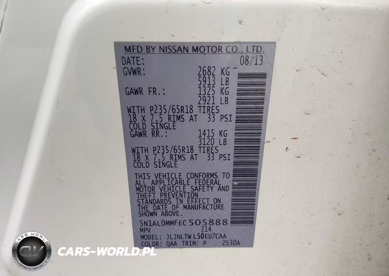 2014 Infiniti Qx60 VIN:5N1AL0MM6EC505888 - 9