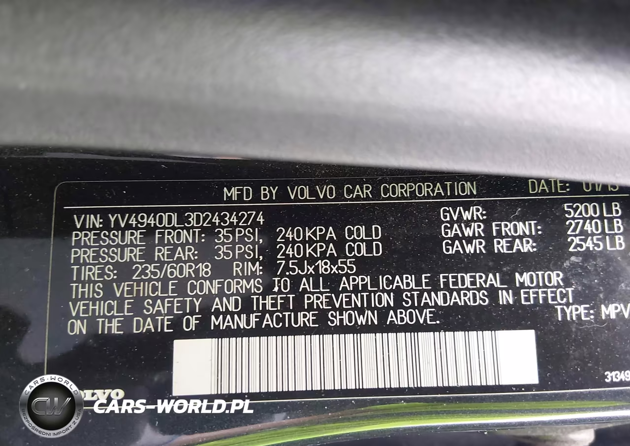 2013 Volvo Xc60 3.2-3.2 Platinum-3.2 Premier-3.2 Premier Plus VIN:YV4940DL3D2434274 - 9