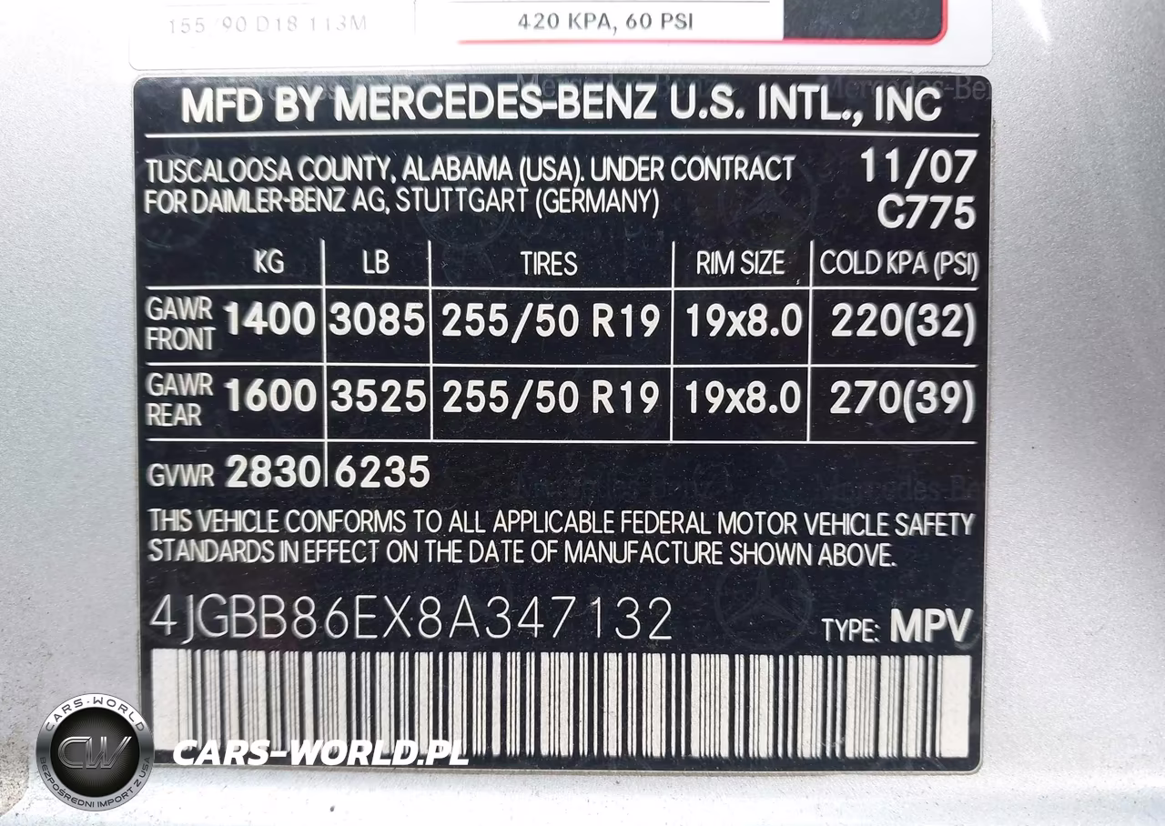 2008 Mercedes-Benz M-Class 3.5L VIN:4JGBB86EX8A347132 - 9