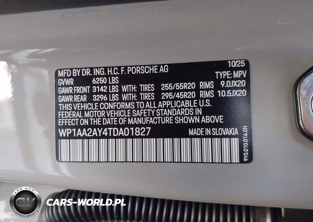 2026 Porsche Cayenne VIN:WP1AA2AY4TDA01827 - 9