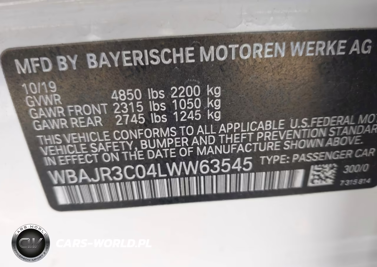 2020 BMW 530I VIN:WBAJR3C04LWW63545 - 9