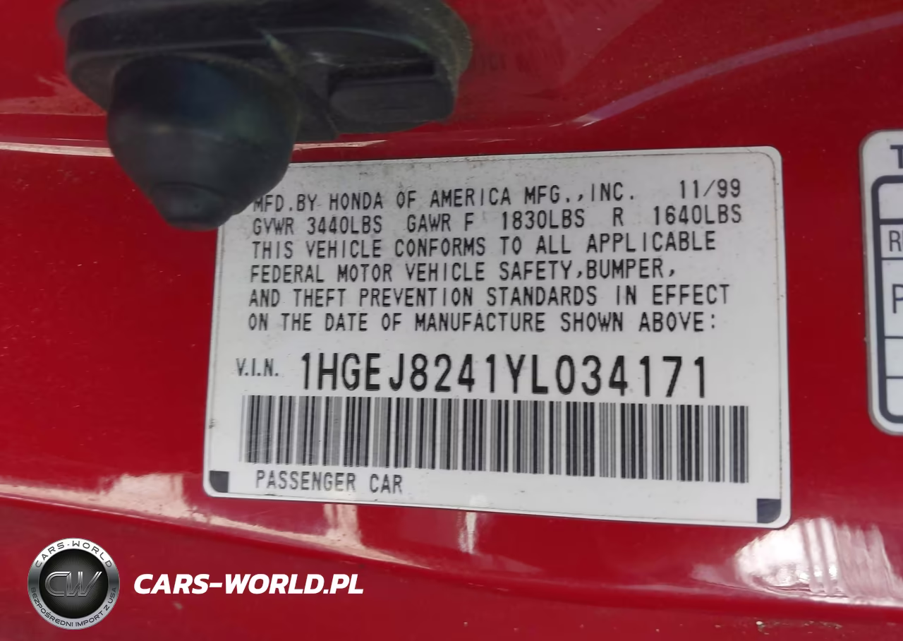 2000 Honda Civic Ex VIN:1HGEJ8241YL034171 - 9