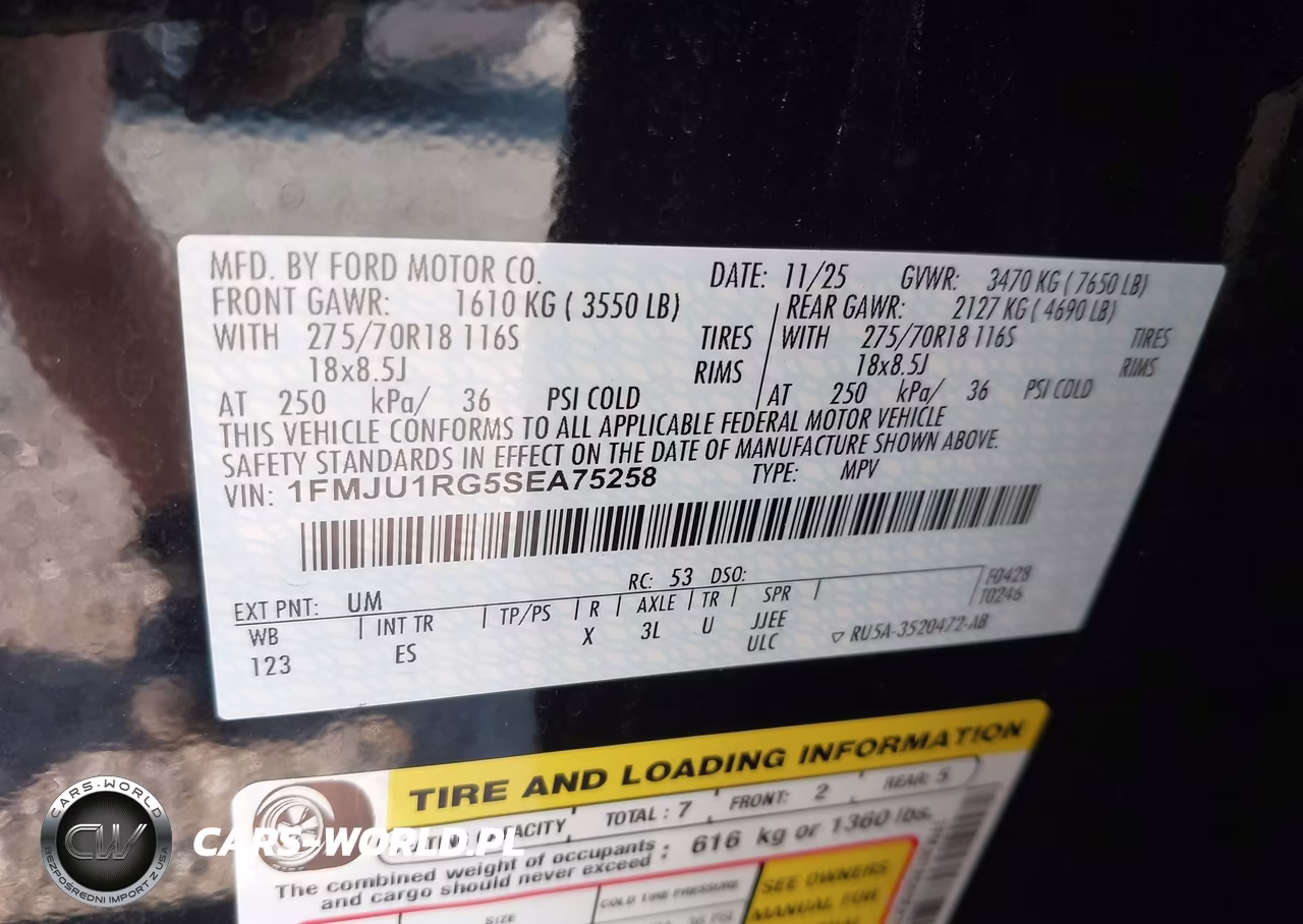 2025 Ford Expedition Tremor VIN:1FMJU1RG5SEA75258 - 9