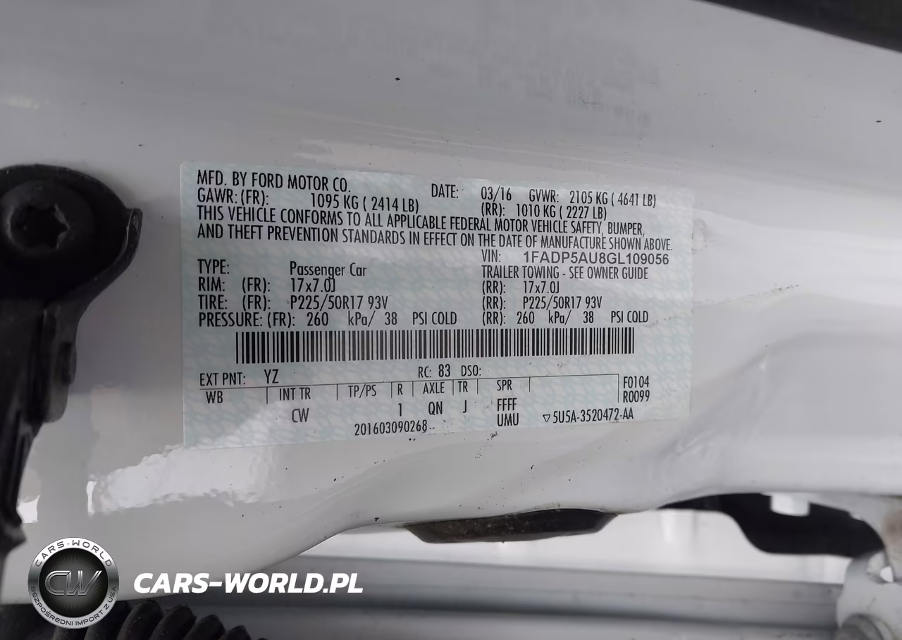 2016 Ford C-Max Hybrid Se VIN:1FADP5AU8GL109056 - 9
