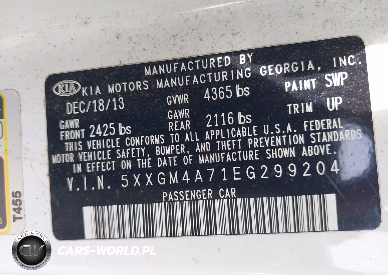 2014 Kia Optima Lx VIN:5XXGM4A71EG299204 - 9