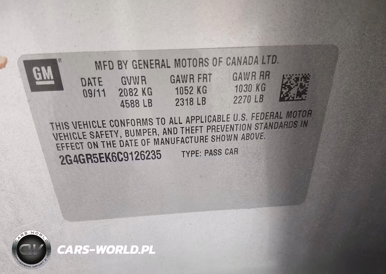 2012 Buick Regal VIN:2G4GR5EK6C9126235 - 9
