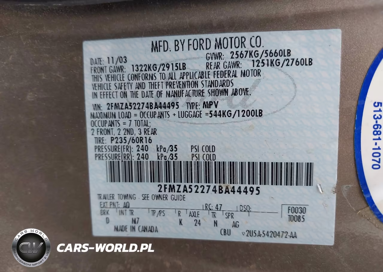 2004 Ford Freestar Sel VIN:2FMZA52274BA44495 - 9