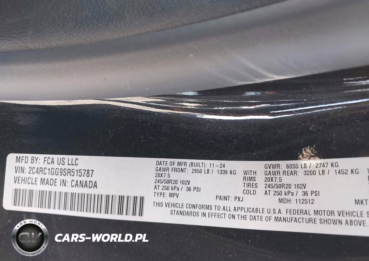 2025 Chrysler Pacifica Limited VIN:2C4RC1GG9SR515787 - 9