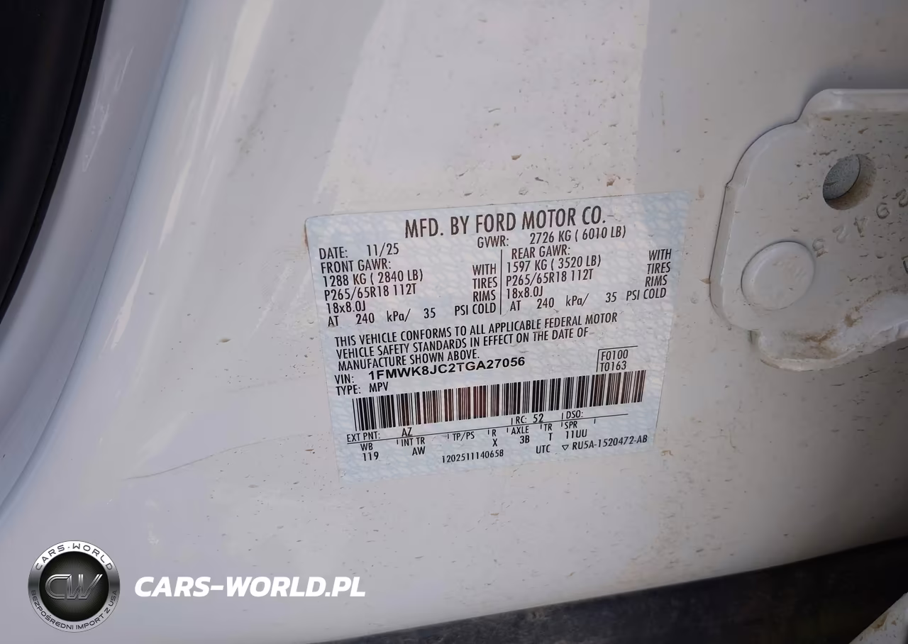 2026 Ford Explorer Tremor VIN:1FMWK8JC2TGA27056 - 9
