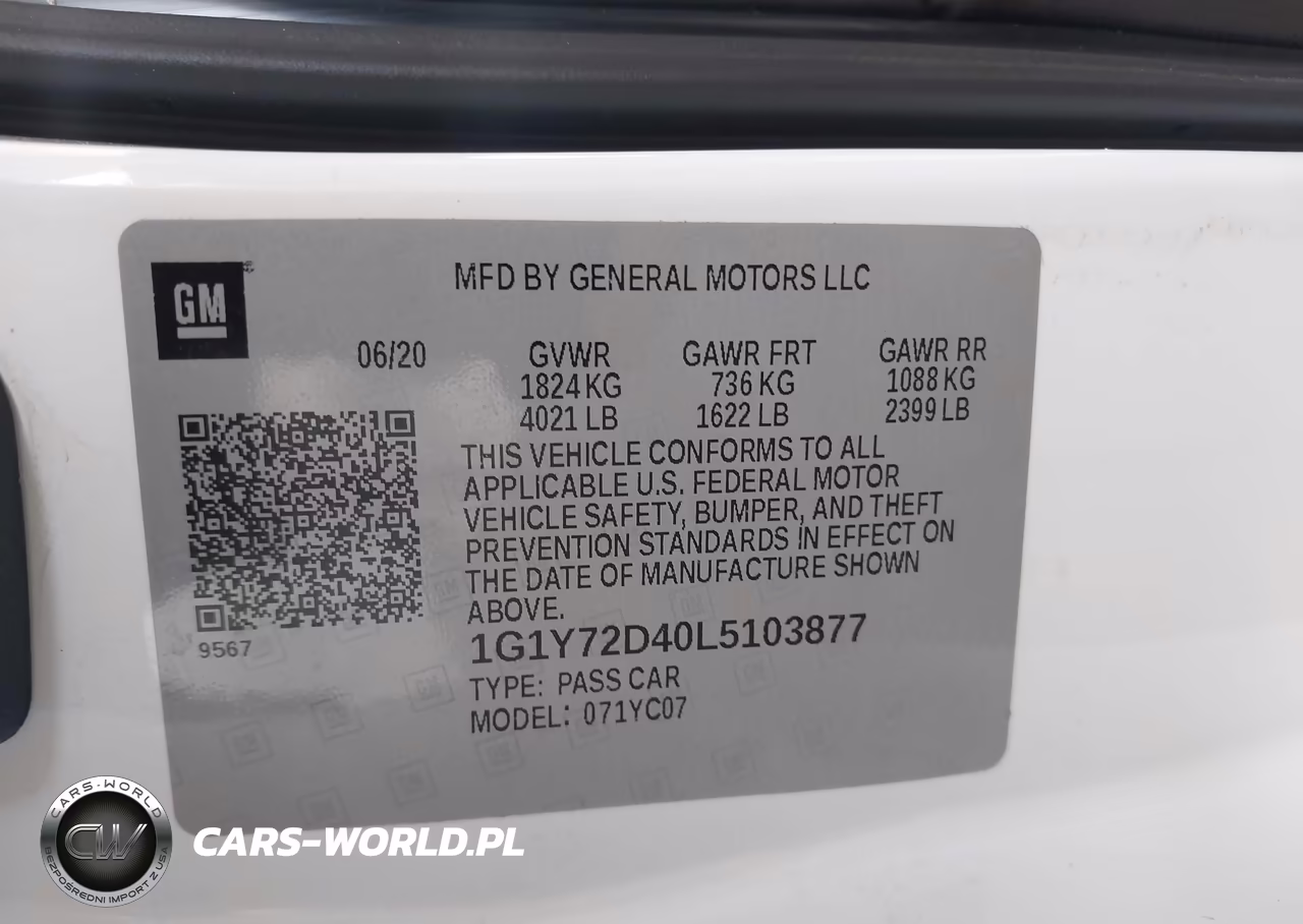 2020 Chevrolet Corvette Stingray Rwd 2Lt VIN:1G1Y72D40L5103877 - 9