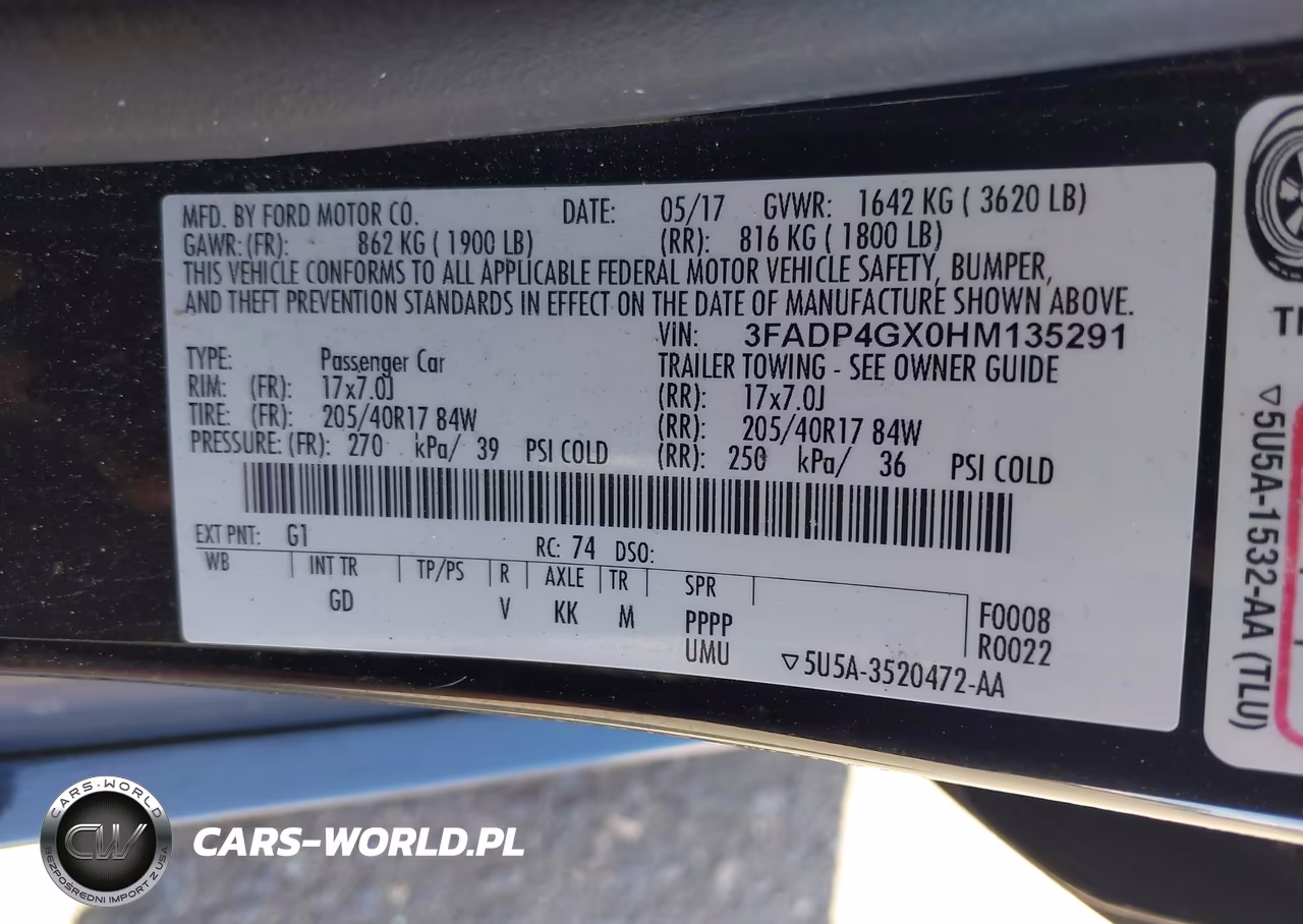 2017 Ford Fiesta St VIN:3FADP4GX0HM135291 - 9