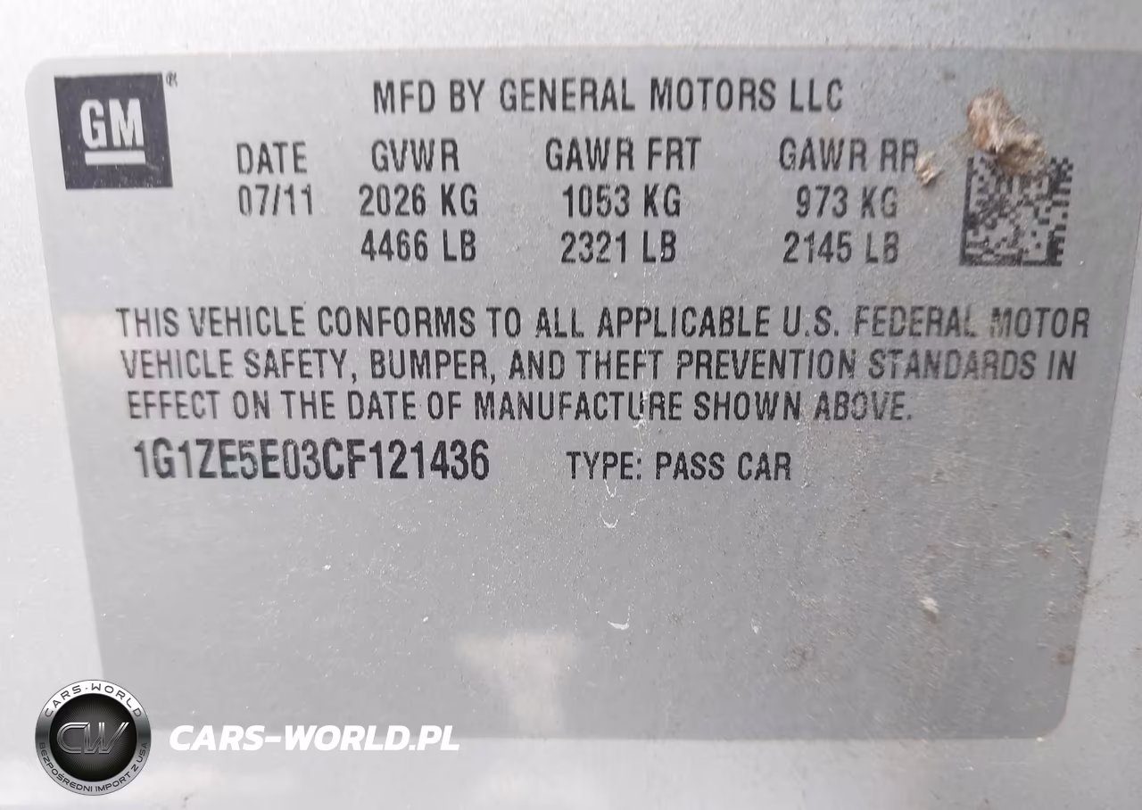 2012 Chevrolet Malibu 1Lz VIN:1G1ZE5E03CF121436 - 9
