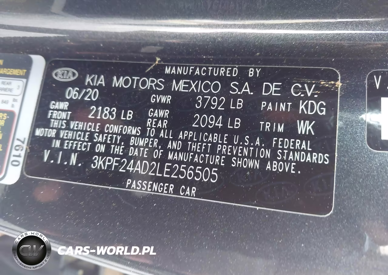 2020 Kia Forte Lxs VIN:3KPF24AD2LE256505 - 9