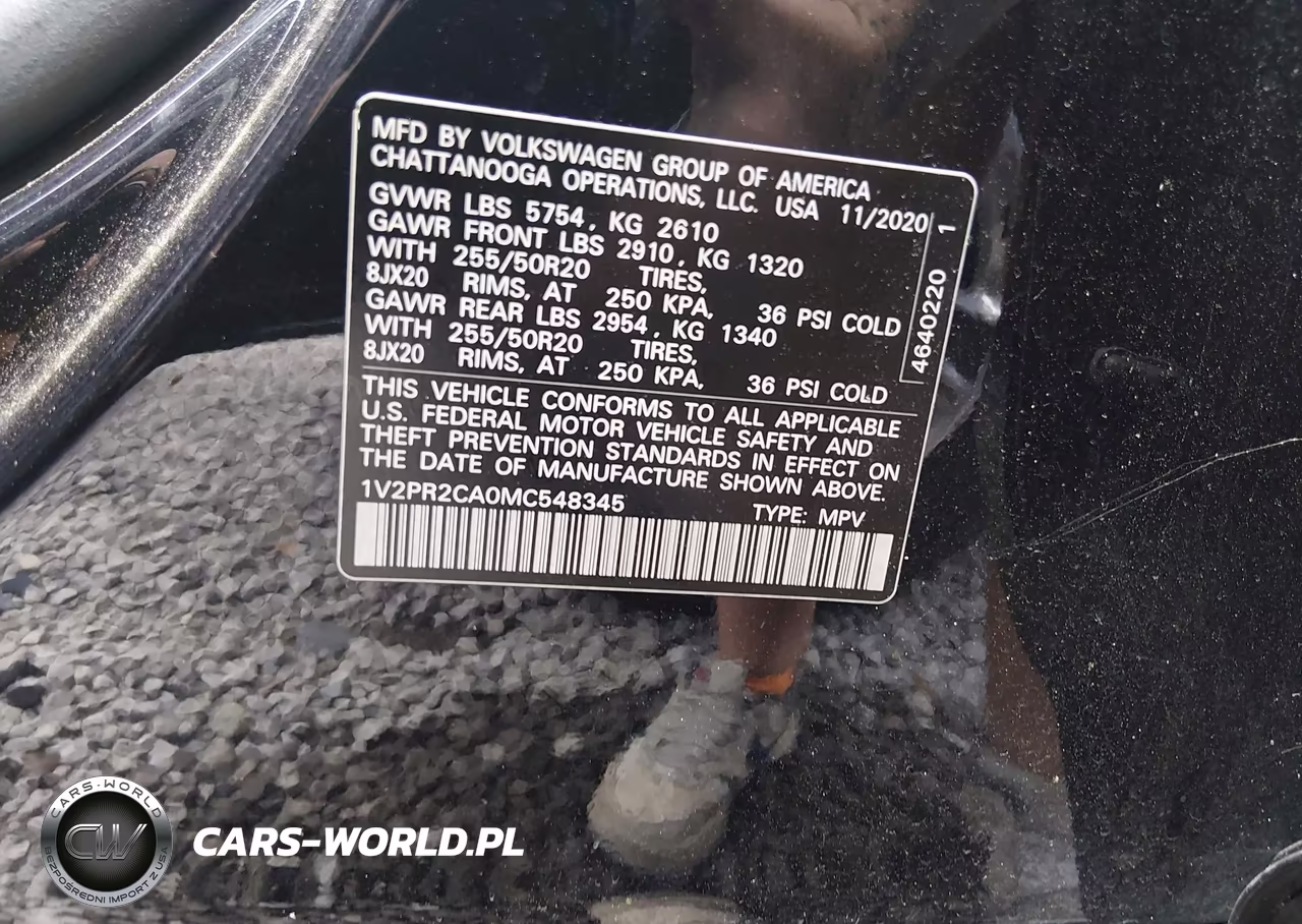 2021 Volkswagen Atlas 3.6L V6 Se W-Technology R-Line VIN:1V2PR2CA0MC548345 - 9