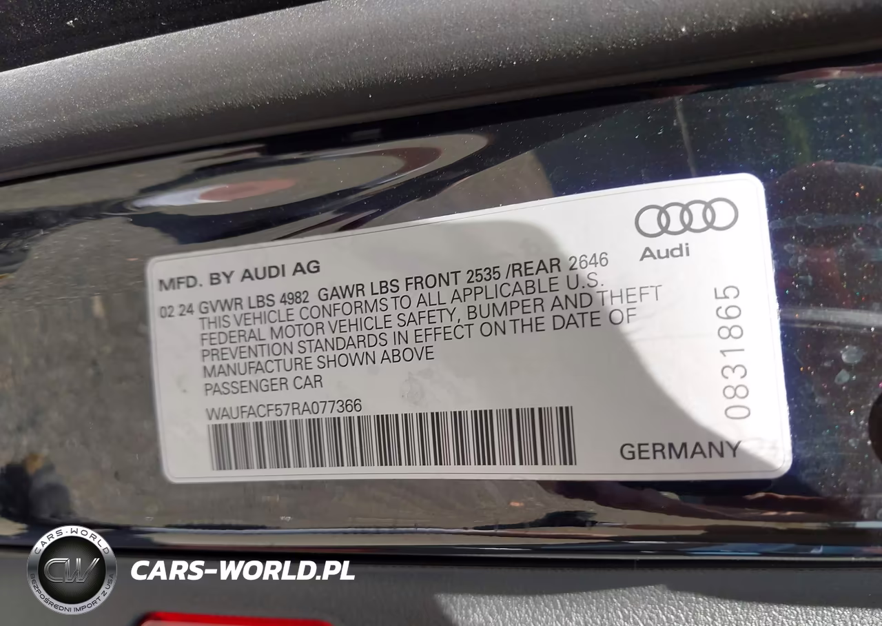 2024 Audi A5 Sportback Premium Plus 45 Tfsi Quattro S Tronic VIN:WAUFACF57RA077366 - 9