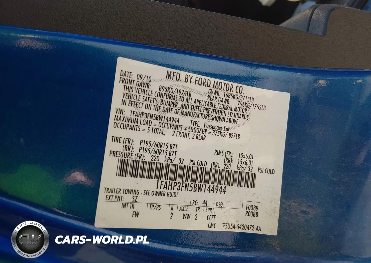 2011 Ford Focus Se VIN:1FAHP3FN5BW144944 - 9