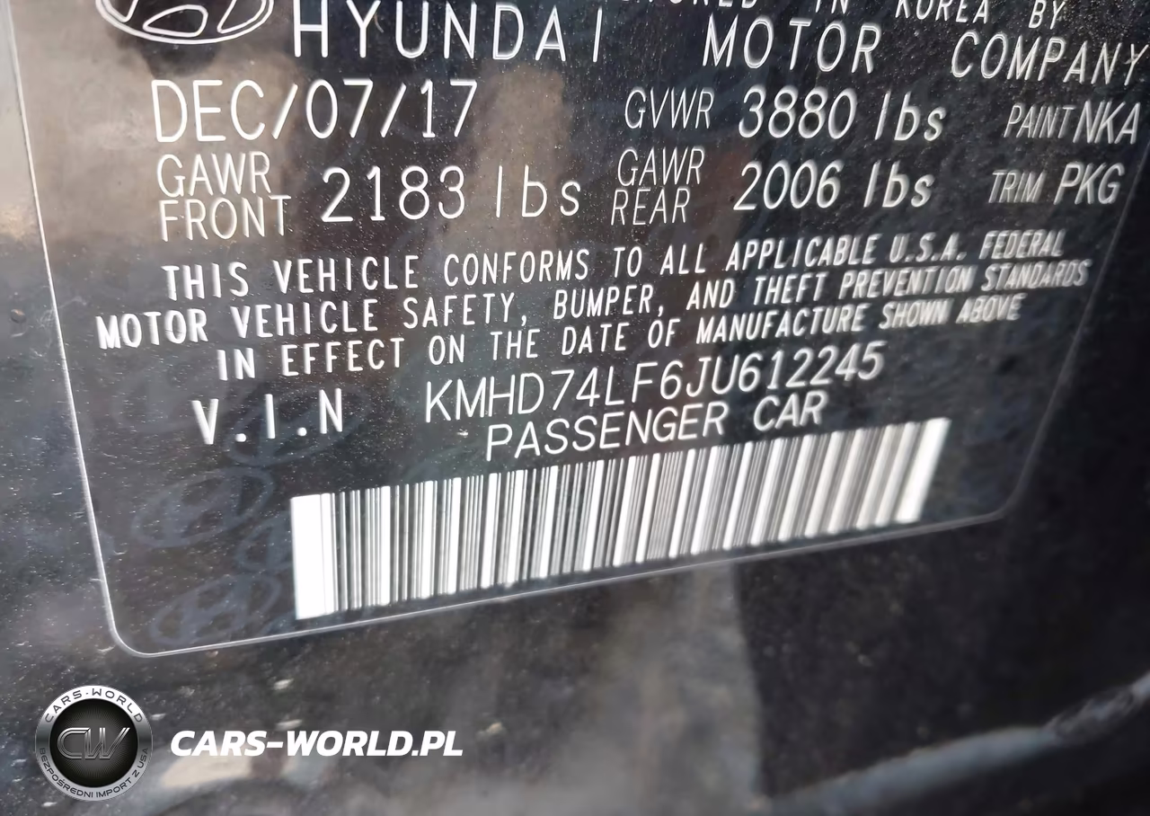 2018 Hyundai Elantra Se VIN:KMHD74LF6JU612245 - 9