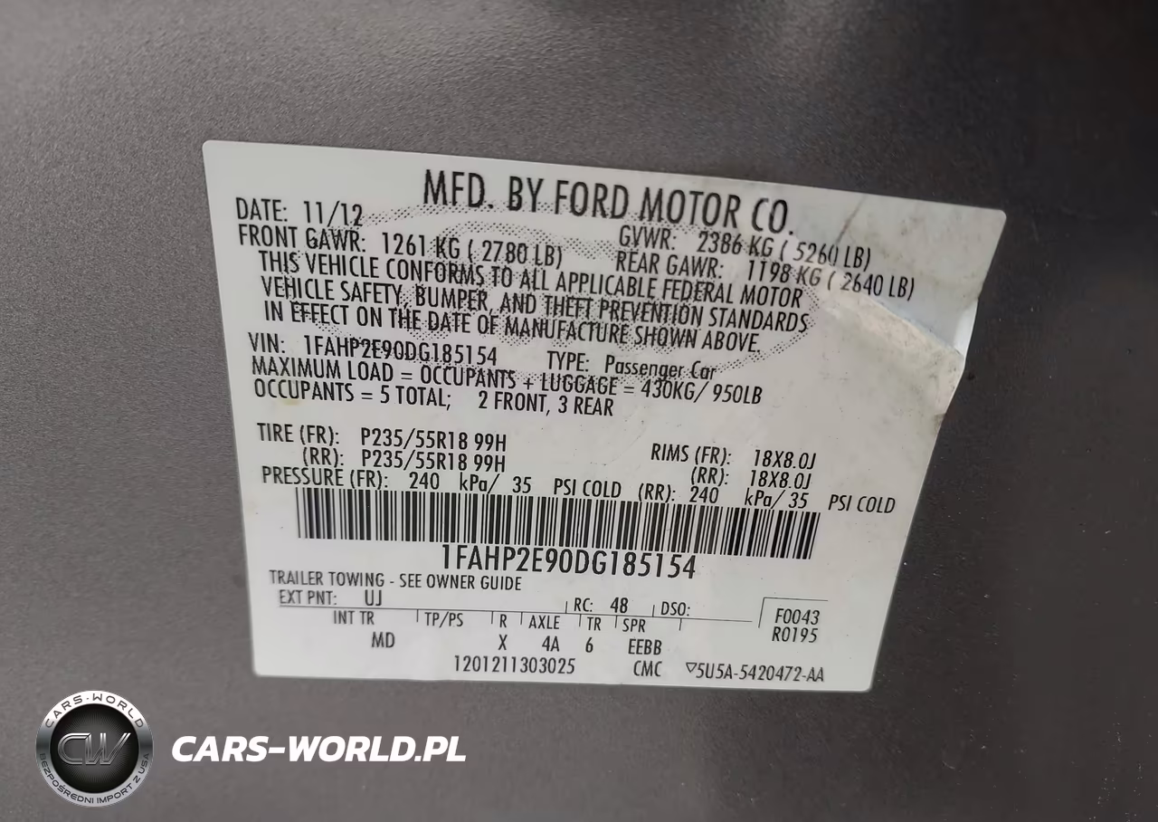 2013 Ford Taurus Sel VIN:1FAHP2E90DG185154 - 9