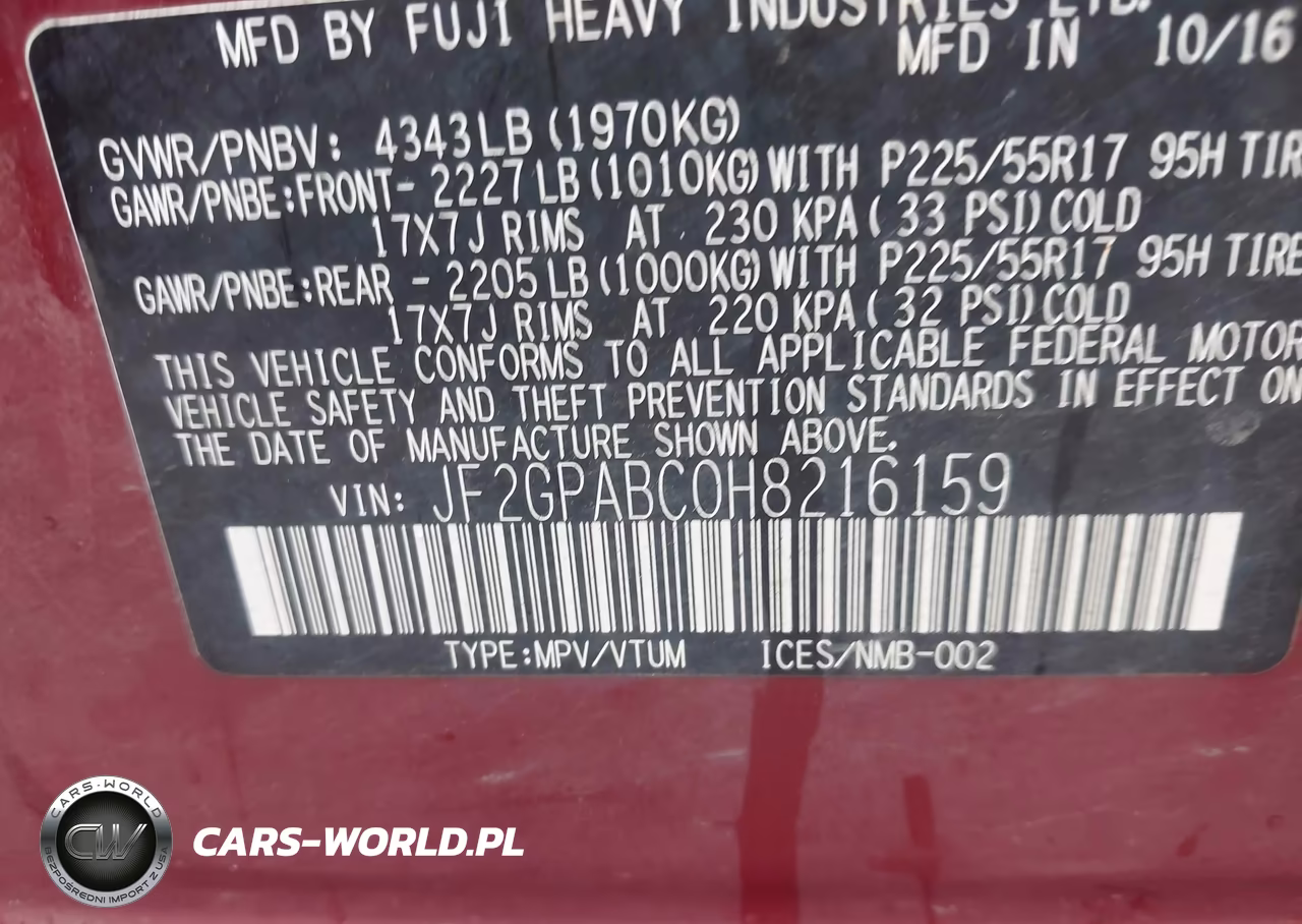 2017 Subaru Crosstrek 2.0I Premium VIN:JF2GPABC0H8216159 - 9