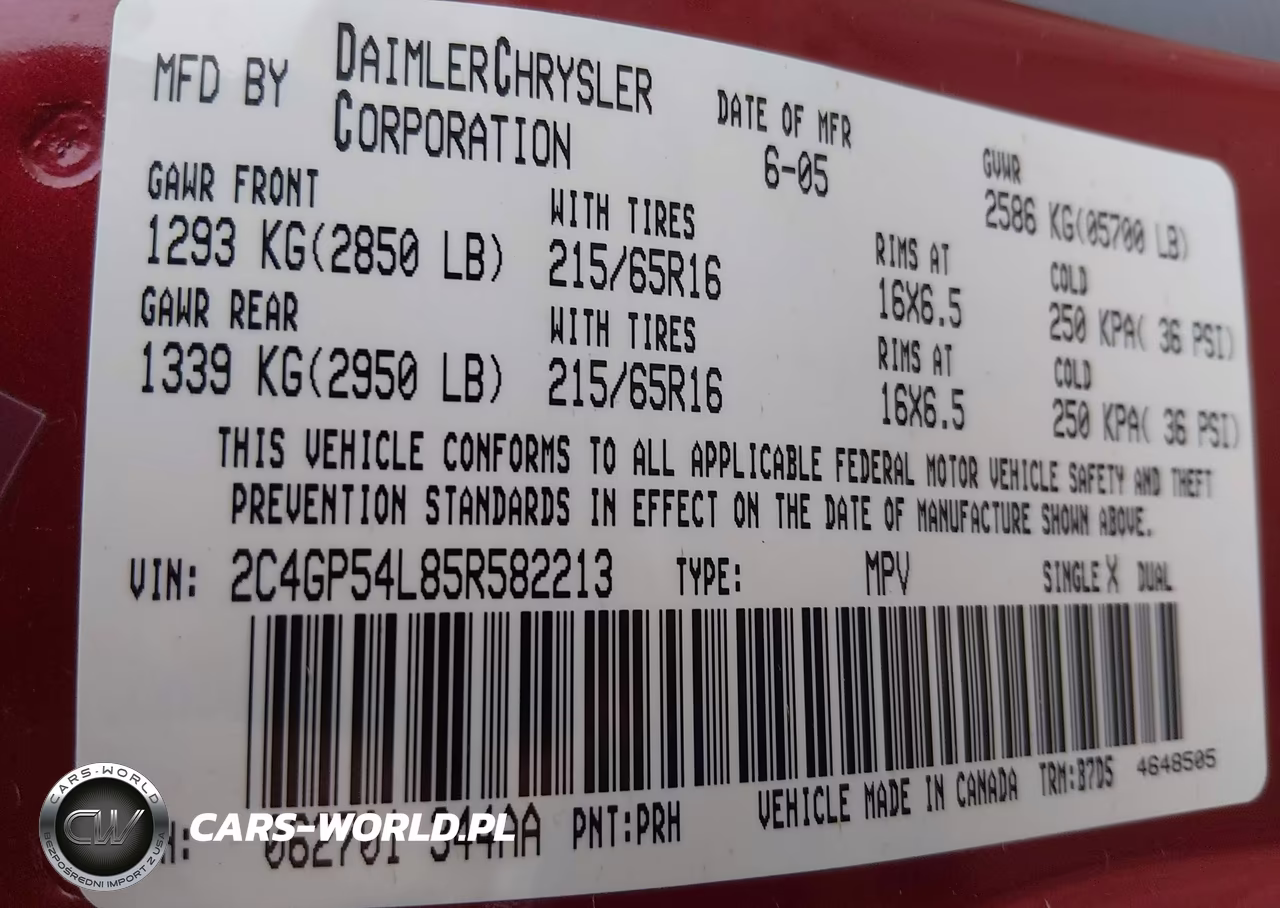 2005 Chrysler Town & Country Touring VIN:2C4GP54L85R582213 - 9