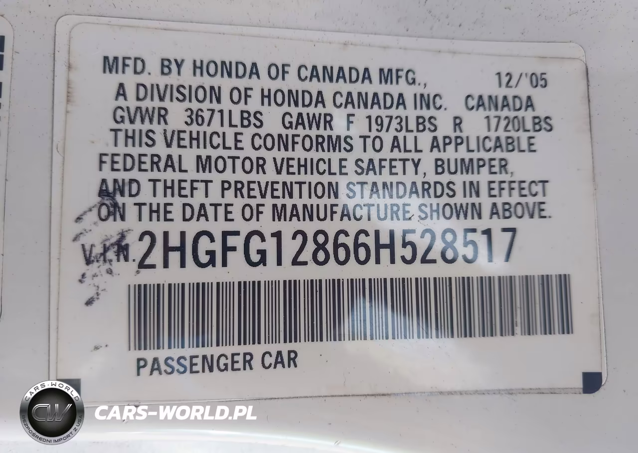 2006 Honda Civic Ex VIN:2HGFG12866H528517 - 9
