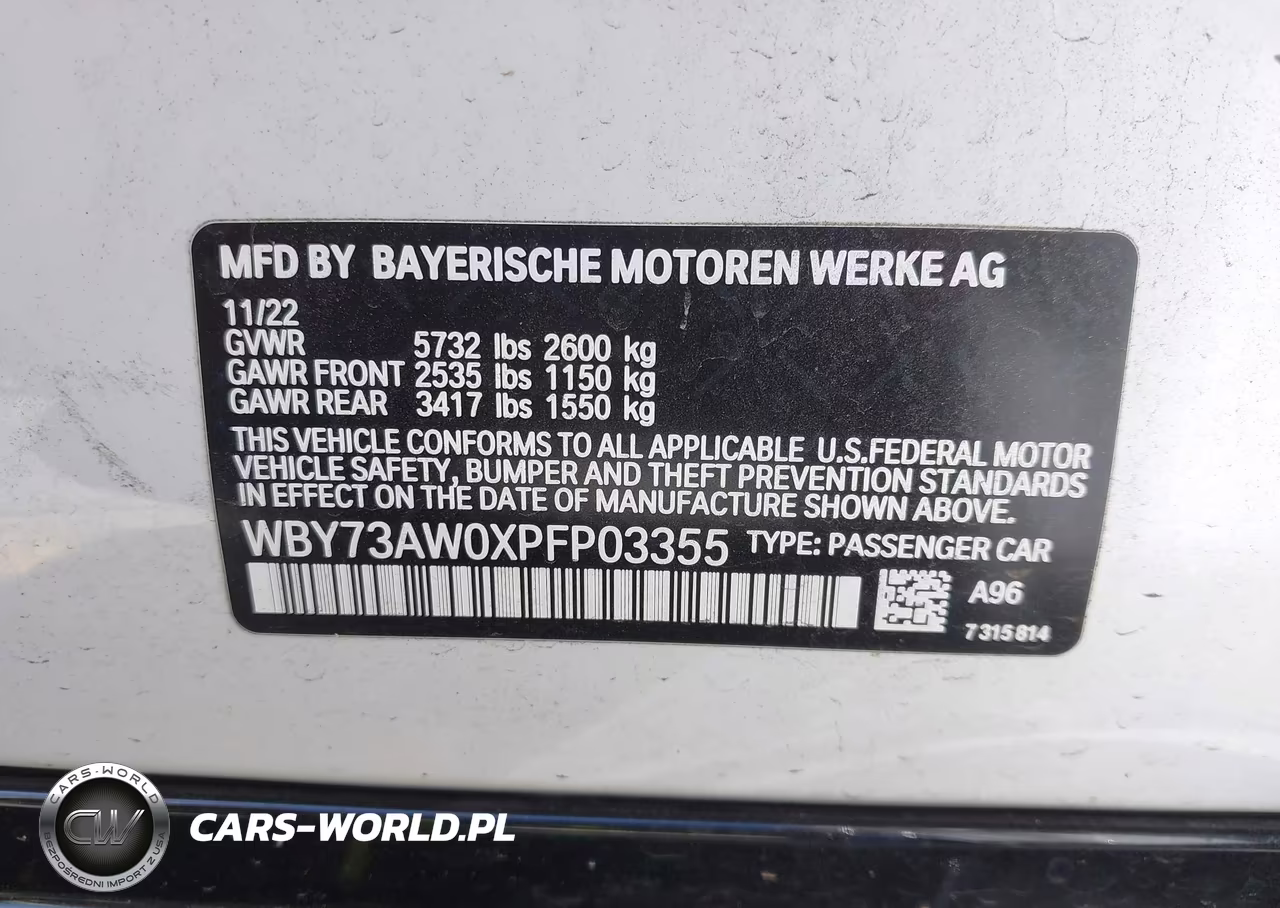 2023 BMW I4 Edrive40 VIN:WBY73AW0XPFP03355 - 9