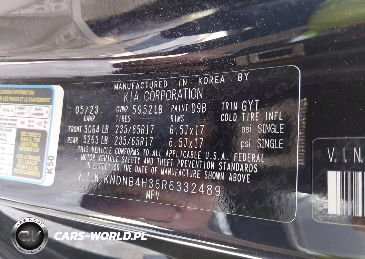 2024 Kia Carnival Mpv Lx Seat Package VIN:KNDNB4H36R6332489 - 9