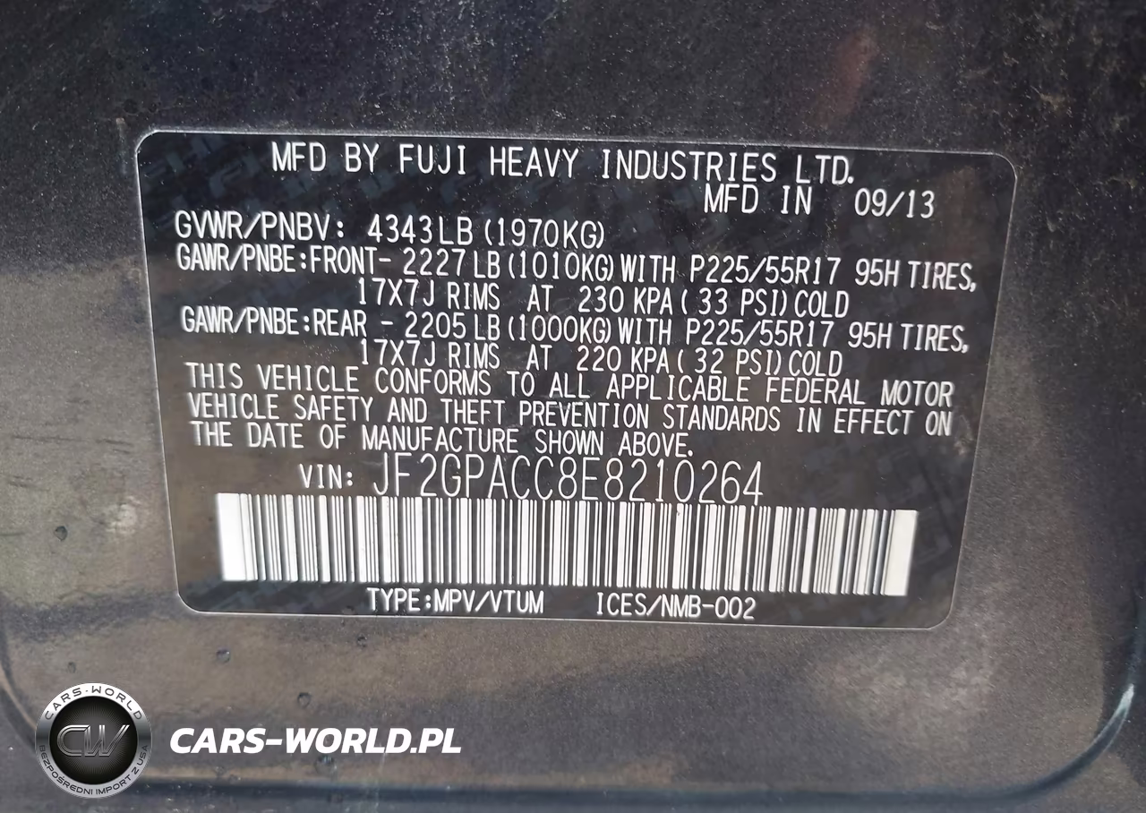 2014 Subaru Xv Crosstrek 2.0I Premium VIN:JF2GPACC8E8210264 - 9
