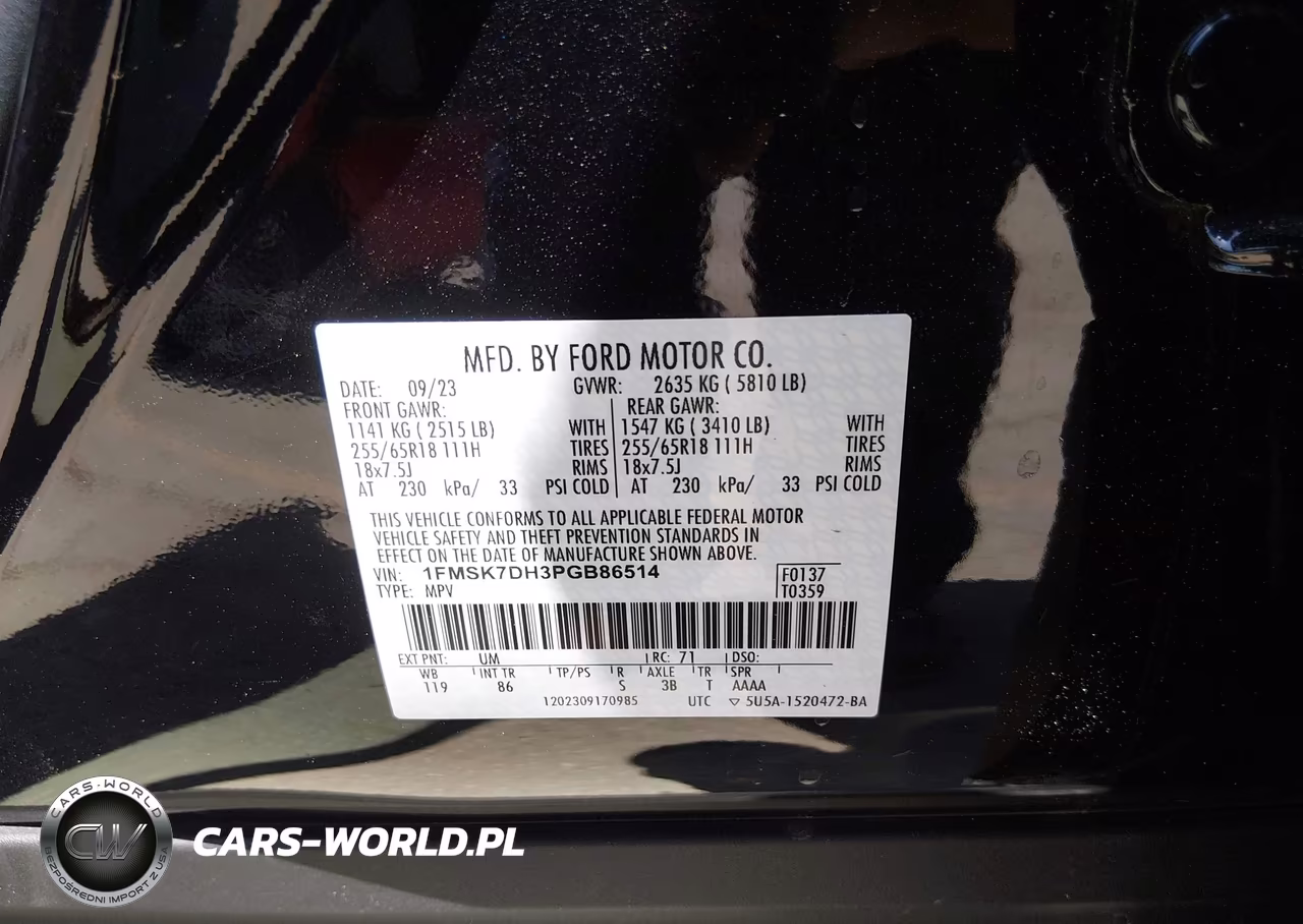 2023 Ford Explorer Xlt VIN:1FMSK7DH3PGB86514 - 9