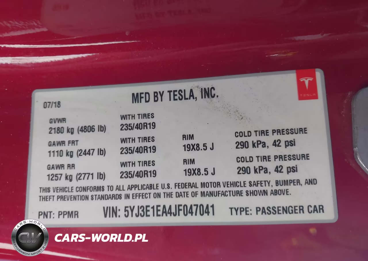 2018 Tesla Model 3 Long Range-Mid Range VIN:5YJ3E1EA4JF047041 - 9